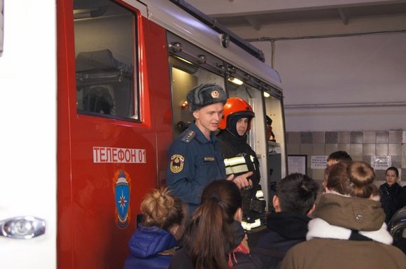 Посещение пожарной части учащимися ГБСКОУ  № 656 Курортного района